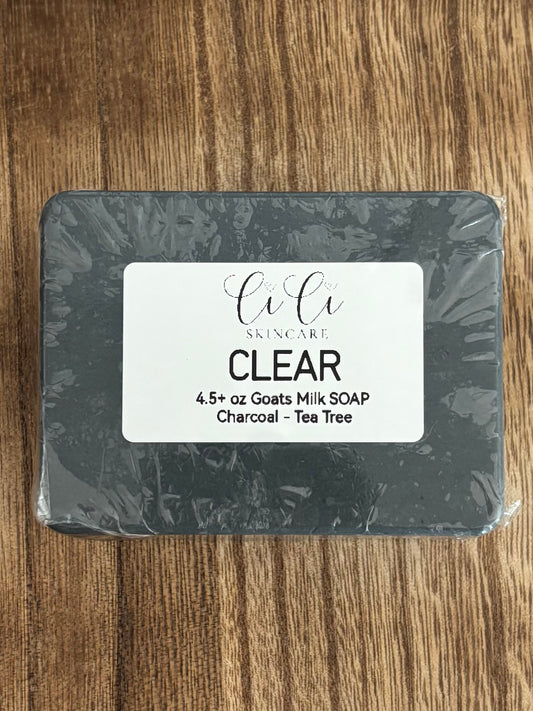 Clear- Activated Charcoal & Tea Tree Oil Goat Milk Soap