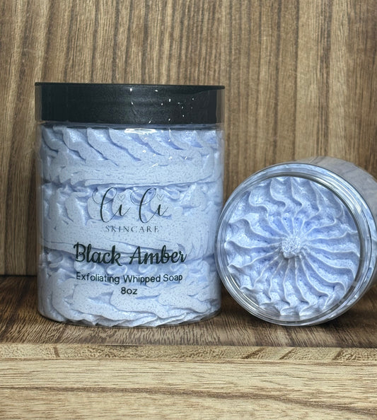 Black Amber Exfoliating Whipped Soap